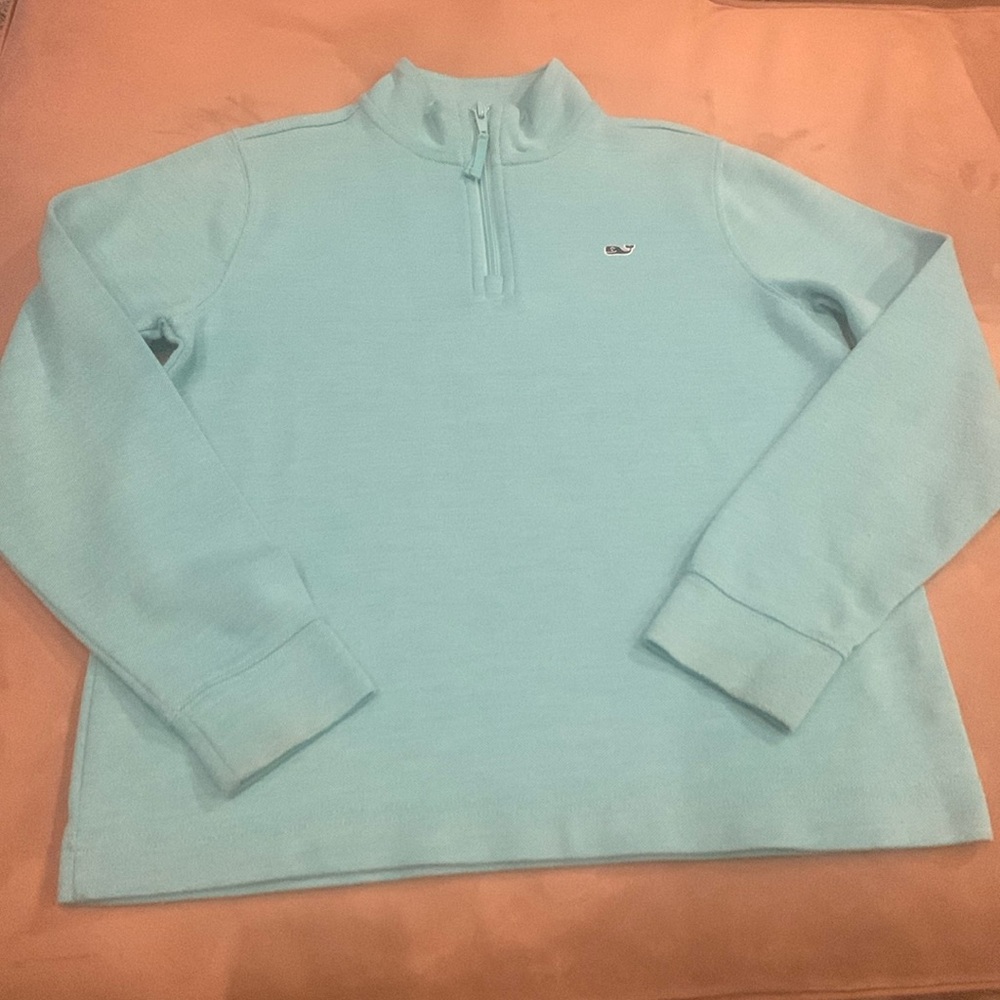 Vineyard Vines Boys Quarter-zip Aqua M (12-14)